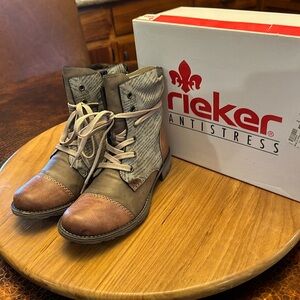 Rieker ankle combat style boots